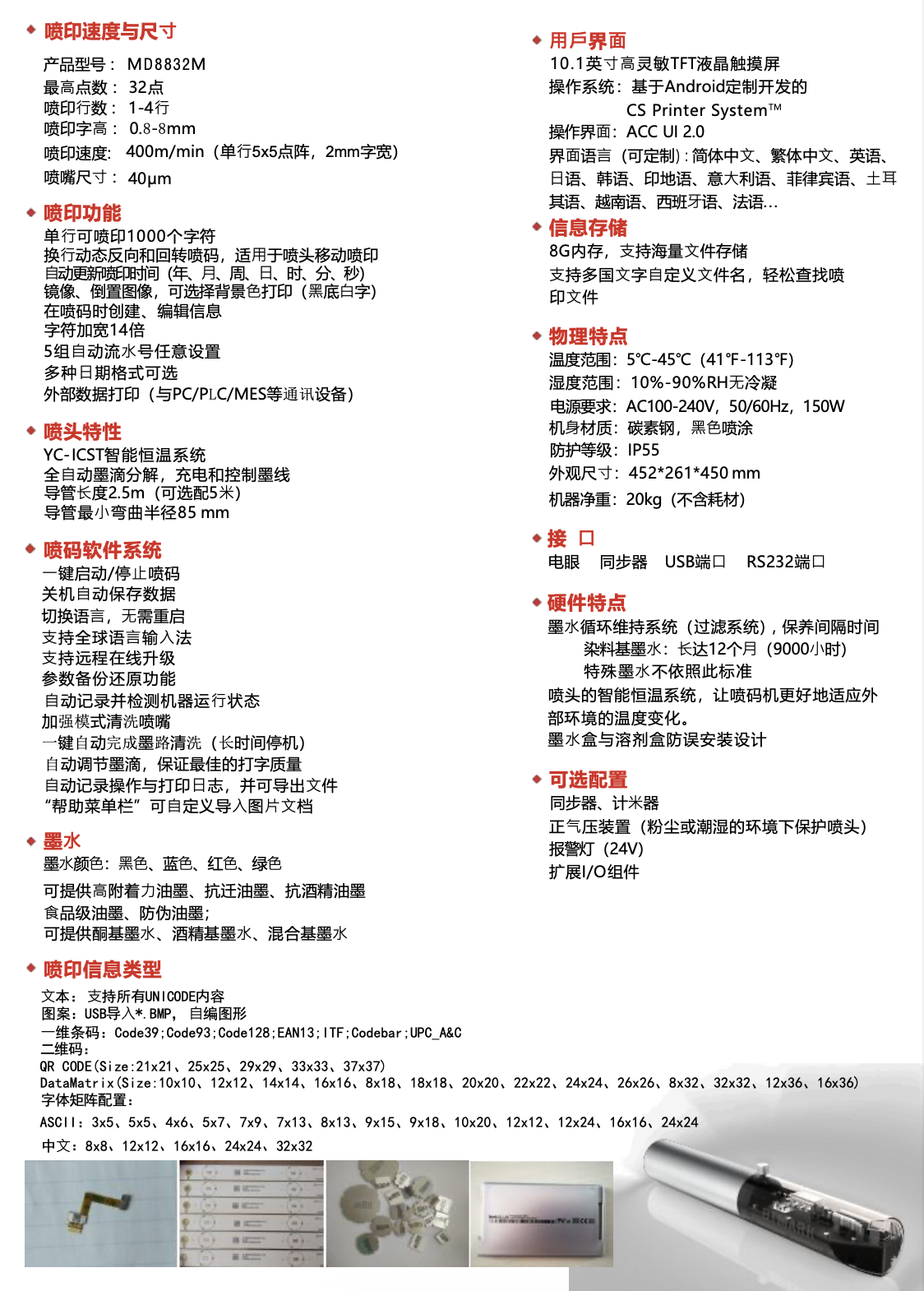 CIJ小字符点阵喷码系统